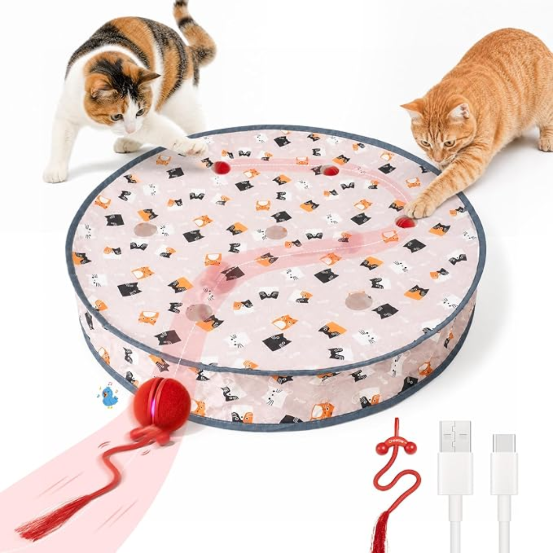 Juguete Interactivo para Gatos con Pelota Giratoria